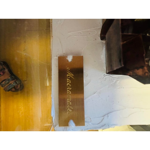 "Original Joan Weinberg (Macramates) Mixed Media Textile Art in Acrylic Box Case - 1980s". For Sale - Image 12 of 12
