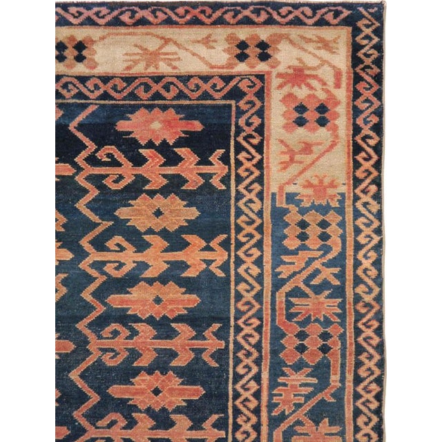 Rustic Galerie Shabab Collection Early 20th Century East Turkestan Kirghiz Rug For Sale - Image 3 of 10