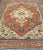 Late 19th Century Antique Persian Serapi Rug in Geometric Medallion Design With Orange & Blue 8'2 X 11'3 For Sale - Image 5 of 16
