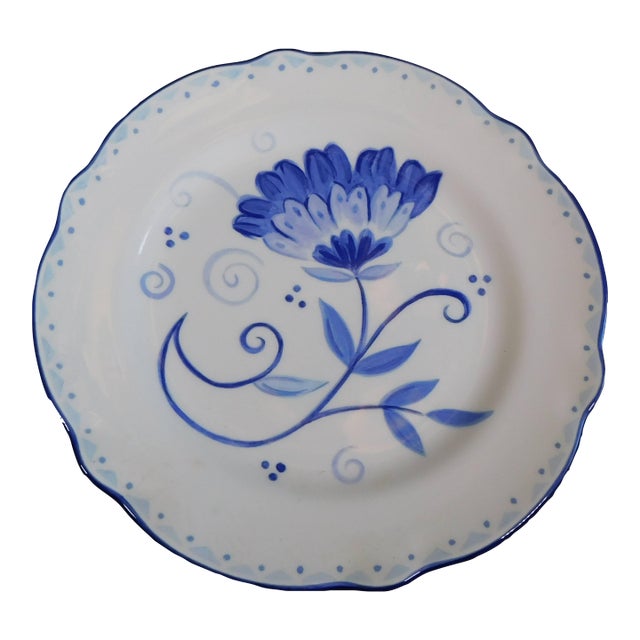 Noritake Plate in Blue Sunrise by Susan Sargent For Sale