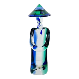 Abstract Murano Glass Sculpture of a Chinese Man by Seguso