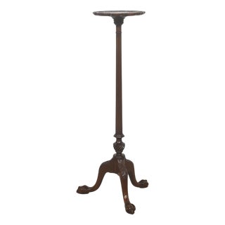 Tall Mahogany Tripod Wine Table, 1890s For Sale