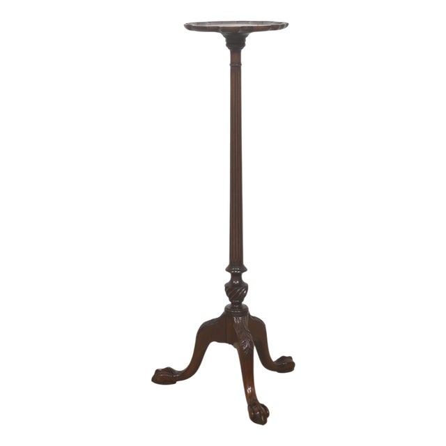 Tall Mahogany Tripod Wine Table, 1890s For Sale