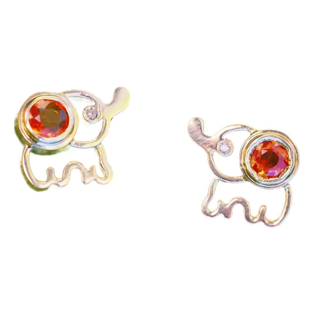 Elephant Earrings Studs- Set of 2 For Sale