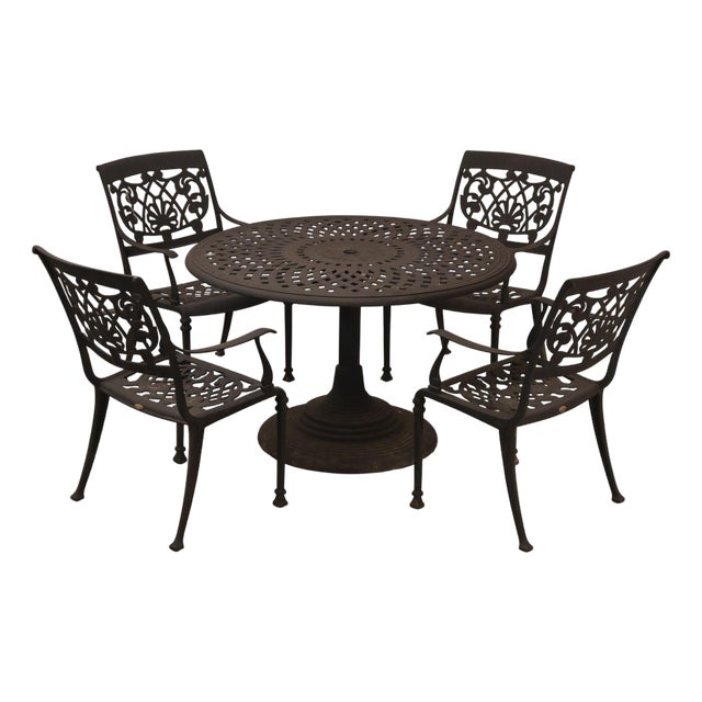 Outdoor Lifestyle Cast Aluminum Patio Dining Set For Sale