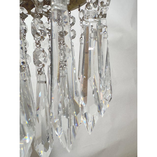 Brass Vintage Brass Upside Down Layered Cake Chandelier For Sale - Image 8 of 9