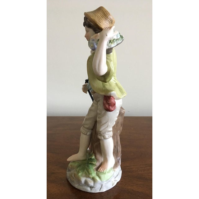 Vintage Boy Holding Light Lantern Figurine Chairish
