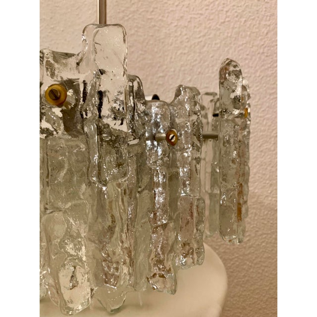 Mid-Century Frosted Glass Pendant by J. T. Kalmar, 1960s For Sale - Image 12 of 18