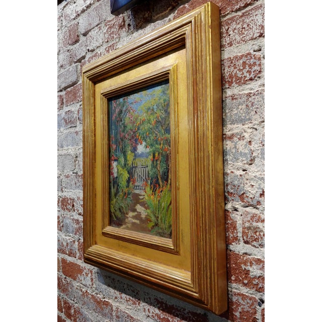 William Constable Adam-The Gate to the Flower Garden-Oil Painting -C1910s For Sale In Los Angeles - Image 6 of 8