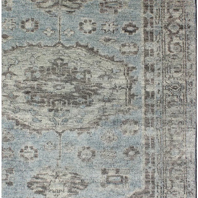 Modern Oushak Rug by Keivan Woven Arts, Light Green & Blue, 6' x 9' Keivan Woven Arts rug/OB-9442878, country of origin /...
