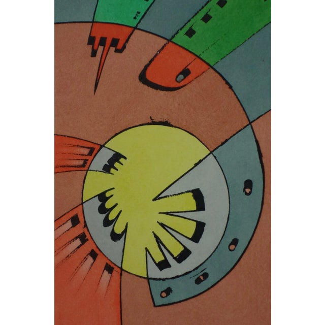 Modern Vittorio Bravi, Composition, 1970s, Artwork on Paper, Framed For Sale - Image 3 of 9