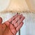 Metal 1970s Traditional Silver Metallic Table Lamp With Beige Bell Fringe Shade For Sale - Image 7 of 11