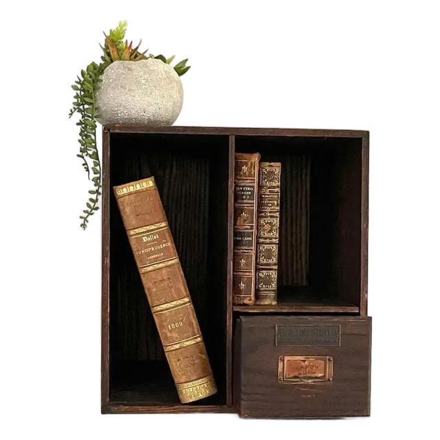 1930s Vintage Wooden Desk Organizer, Alling & Cory Co. For Sale