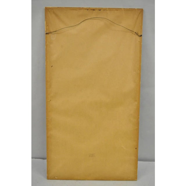 Vintage Irving Amen "Flute Player and Dog" Woodblock Print Judaica Art, Signed For Sale - Image 11 of 12