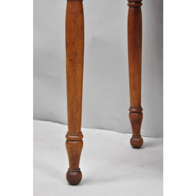 Antique Sheraton Mahogany One Drawer Washstand Server Farmhouse Side Table For Sale - Image 15 of 16