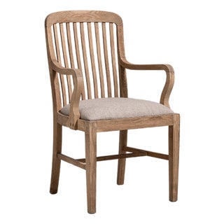 1900-1909 Oak Dining Chair with Upholstered Seat For Sale