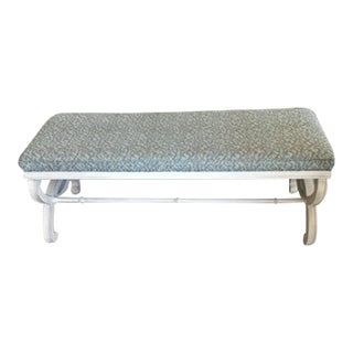Bunny Williams Bench With Fortuny Upholstery For Sale