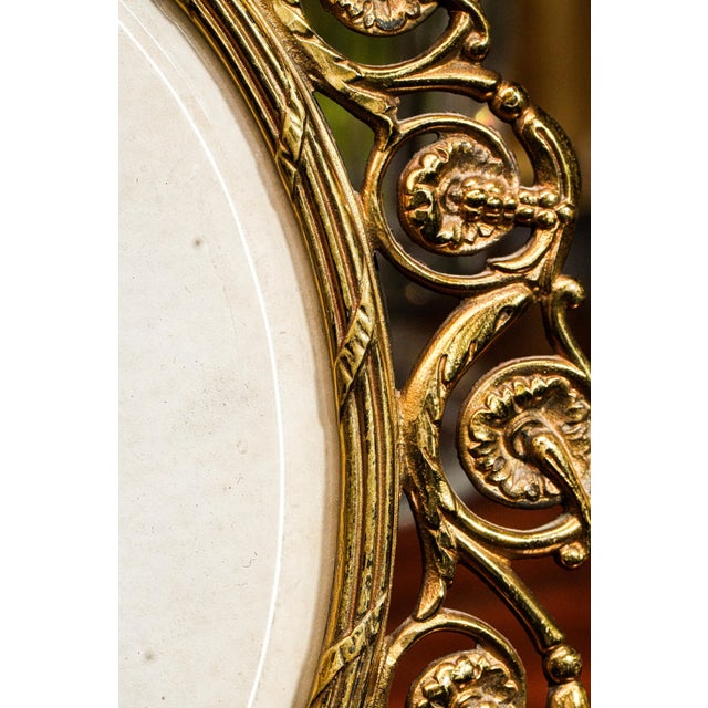 Stunning Large Solid Brass Antique Photo Picture Frame Ornate Art Nouveau Scroll Floral Style For Sale In New York - Image 6 of 14