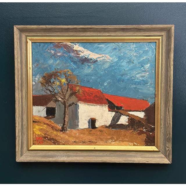 Bartja Björklund, Barn, 1960s, Oil on Panel, Framed For Sale - Image 17 of 18