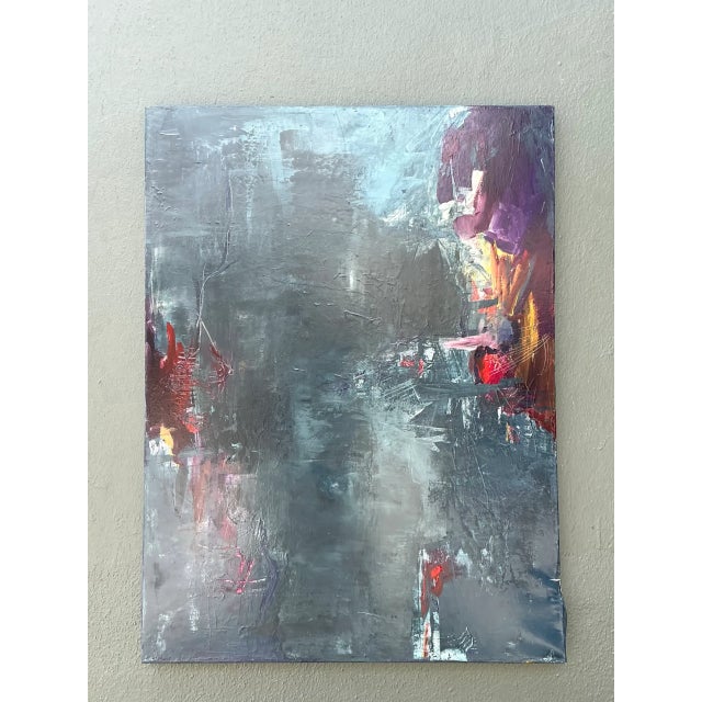 Vintage Abstract Expressionist Oil Painting For Sale - Image 12 of 12