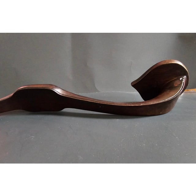 Early 19th Century Large Antique Chinese White Jade Ruyi Scepter, Carved Wood For Sale - Image 5 of 11