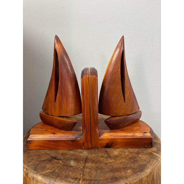 Mid 20th Century Vintage Sailboat Bookends For Sale - Image 5 of 7