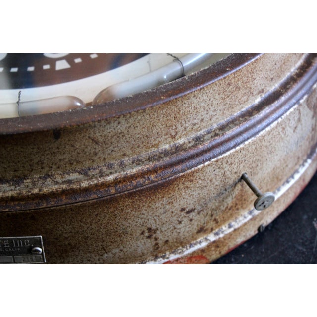 1940s Vintage Neon Clock For Sale - Image 4 of 6