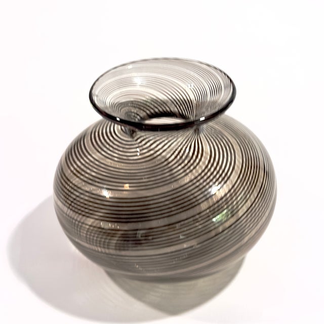 Moody Mid-Century Medley: Dark Neutrals Glass & Ceramic Curation - Group of 5 For Sale - Image 9 of 17