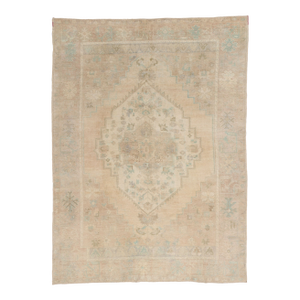 Vintage Muted Turkish Oushak Rug, 07'10 X 10'06