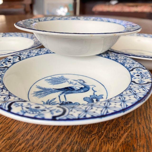 4 bowls (5" round) made in England by Wood and Sons. The pattern is "Yuan". These were made in the 1920's. The selected...
