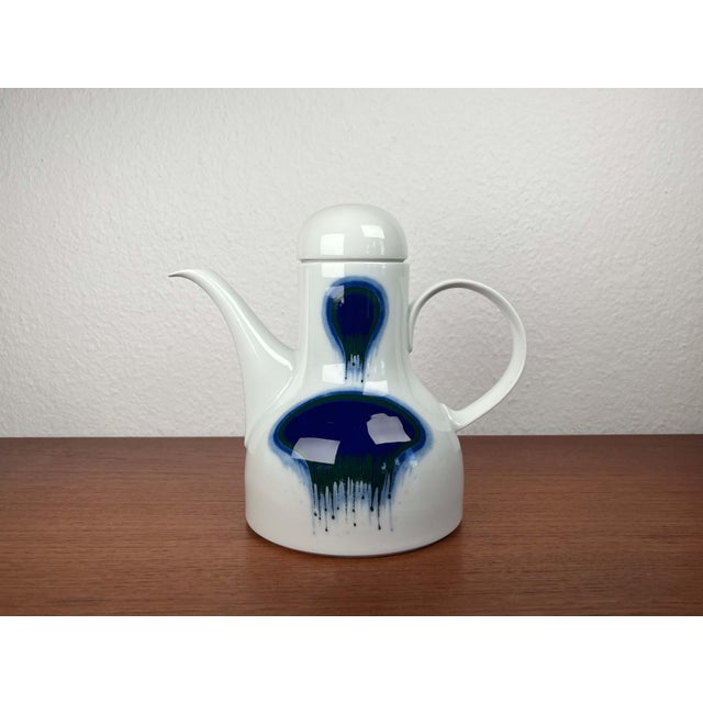 Vintage German Blue and White Ceramic Tea or Coffee Pot Model 677/3 from Fürstenberg, 1970s For Sale - Image 13 of 18