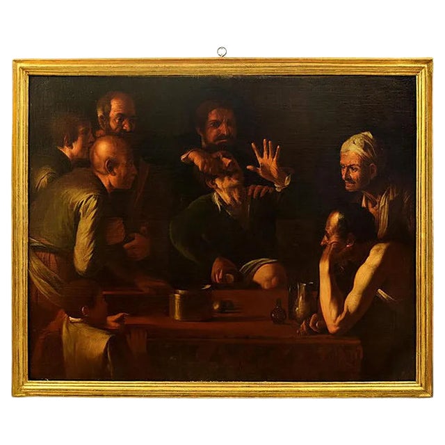 The Tooth-Puller (Il Cavadenti) - Oil on Canvas by Follower of Caravaggio Late 17th Century For Sale