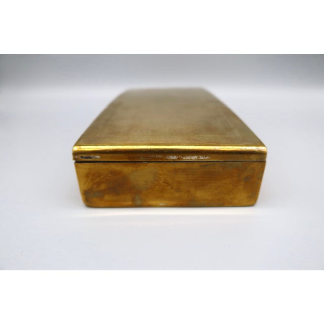 Wood Mid 20th Century English Brass Box For Sale - Image 7 of 10