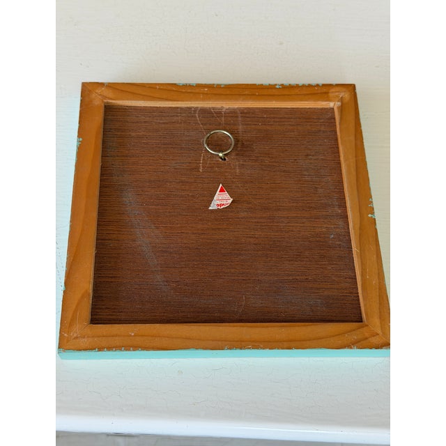 1985 Vando Flamingo Tile Wall Art With Painted Wood Frame For Sale - Image 9 of 11
