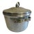 Vintage Hammered Aluminum Lidded Ice Bucket With Floral Details For Sale