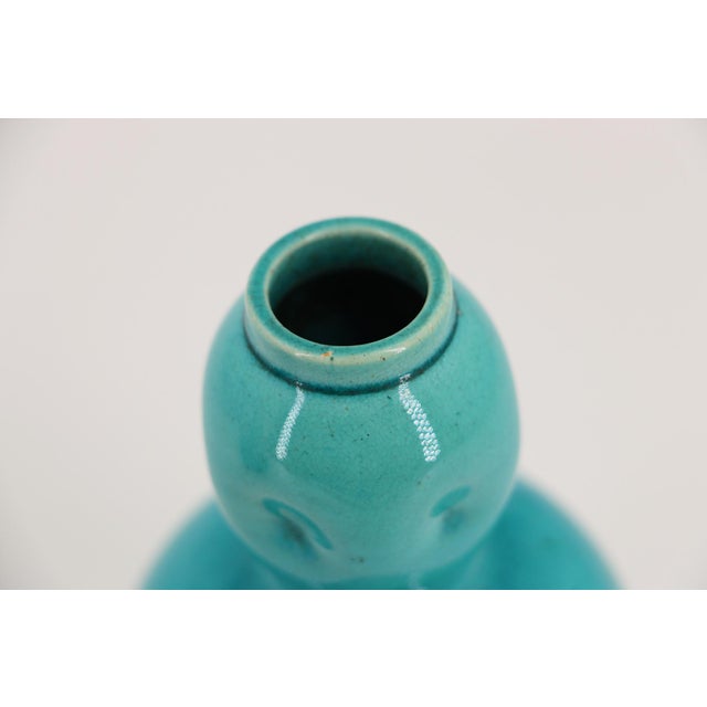 19th Century Burmantofts Pottery Set of Two Turquoise Vases For Sale - Image 10 of 14