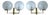 Vintage Glass and Brass Sconces, Set of 2 For Sale