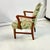1990s Vintage Neoclassical Acanthus Leaf Upholstered Open Arm Side Accent Chair For Sale - Image 9 of 11