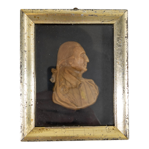 19th Century American Molded Wax Portrait of General George Washington