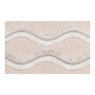 Schumacher Ogee Embroidered Tape in Blush For Sale