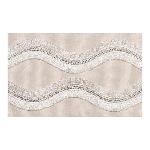 Schumacher Ogee Embroidered Tape in Blush For Sale