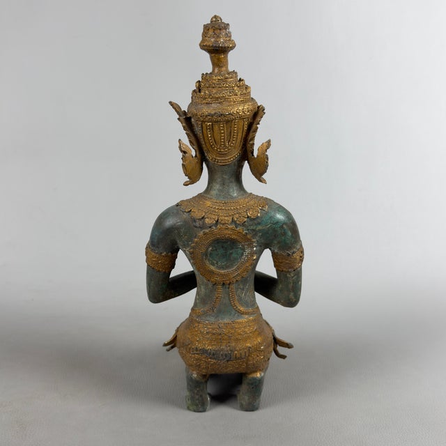 Thai Teppanom Bronze Statue of God, 1930s For Sale - Image 3 of 12