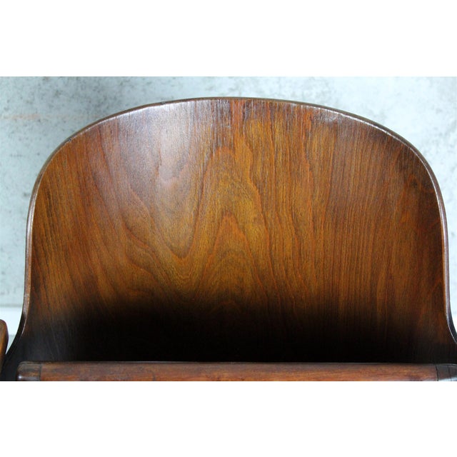 Vintage Cinema Seats in Beech, 1940s For Sale - Image 4 of 14