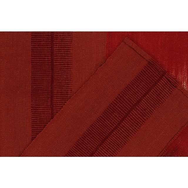 Textile Rug & Kilim’s Contemporary Kilim in Red, Brown and Off-White For Sale - Image 7 of 7