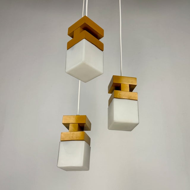 Mid-Century Modern Cascade Cube Pendant Lamp, Italy, 1970s For Sale - Image 10 of 11