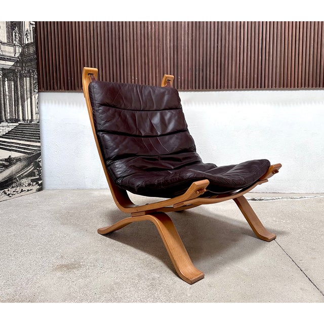 Brutalist Model Focus Leather Lounge Chairs with Plywood Frames from Bramin Møbler, Denmark, 1970s, Set of 2 For Sale - Image 6 of 18
