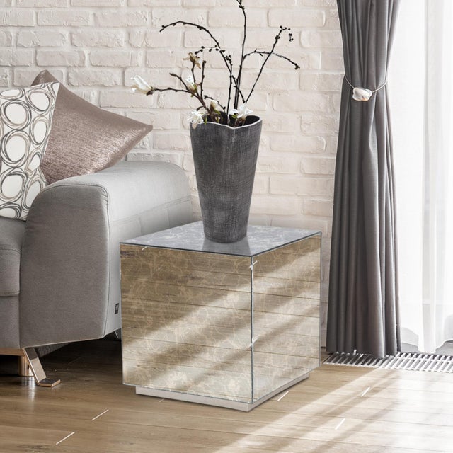 Kenneth Ludwig Chicago Paxton Mirrored Side Table For Sale - Image 4 of 7