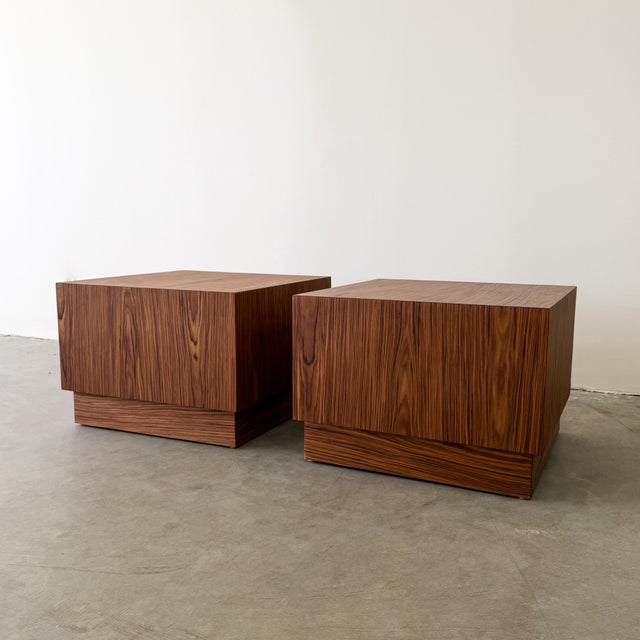 Pair of Mid-Century Modern Rosewood Cube End Tables, 1970s For Sale In Palm Springs - Image 6 of 11
