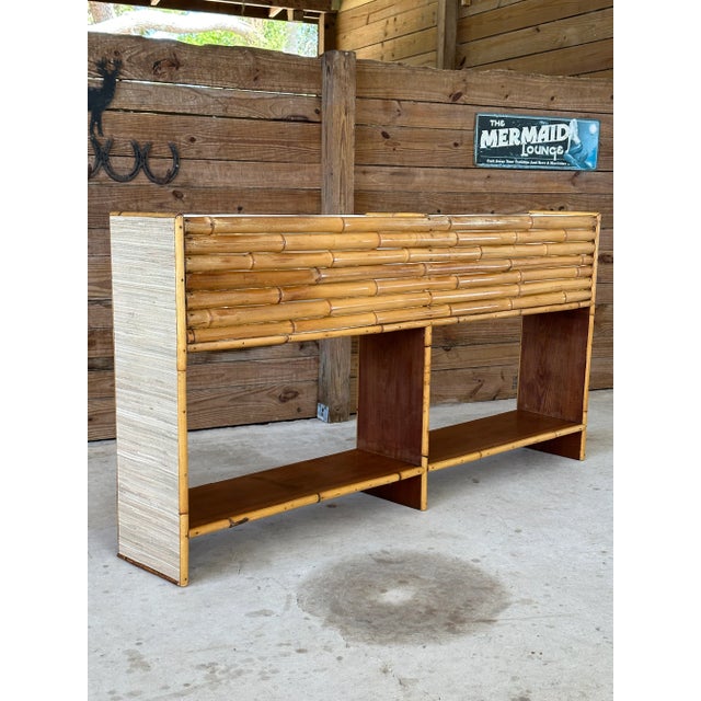 1950’s Coastal Old Florida Split Bamboo Grasscloth Planter For Sale - Image 13 of 13