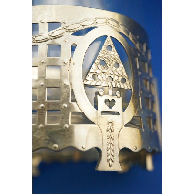 20th-Century Art Deco Crystal Vase with Silver-Plated Metal Stand attributed to Josef Franz Maria Hoffmann for the Wiener Werkstätte, Austria, 1920s For Sale - Image 16 of 18